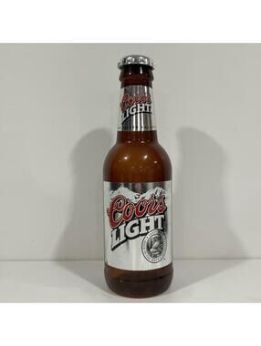Vintage Coors Light Giant Plastic Bottle Bank Bar Man Cave Decor 18 Inch